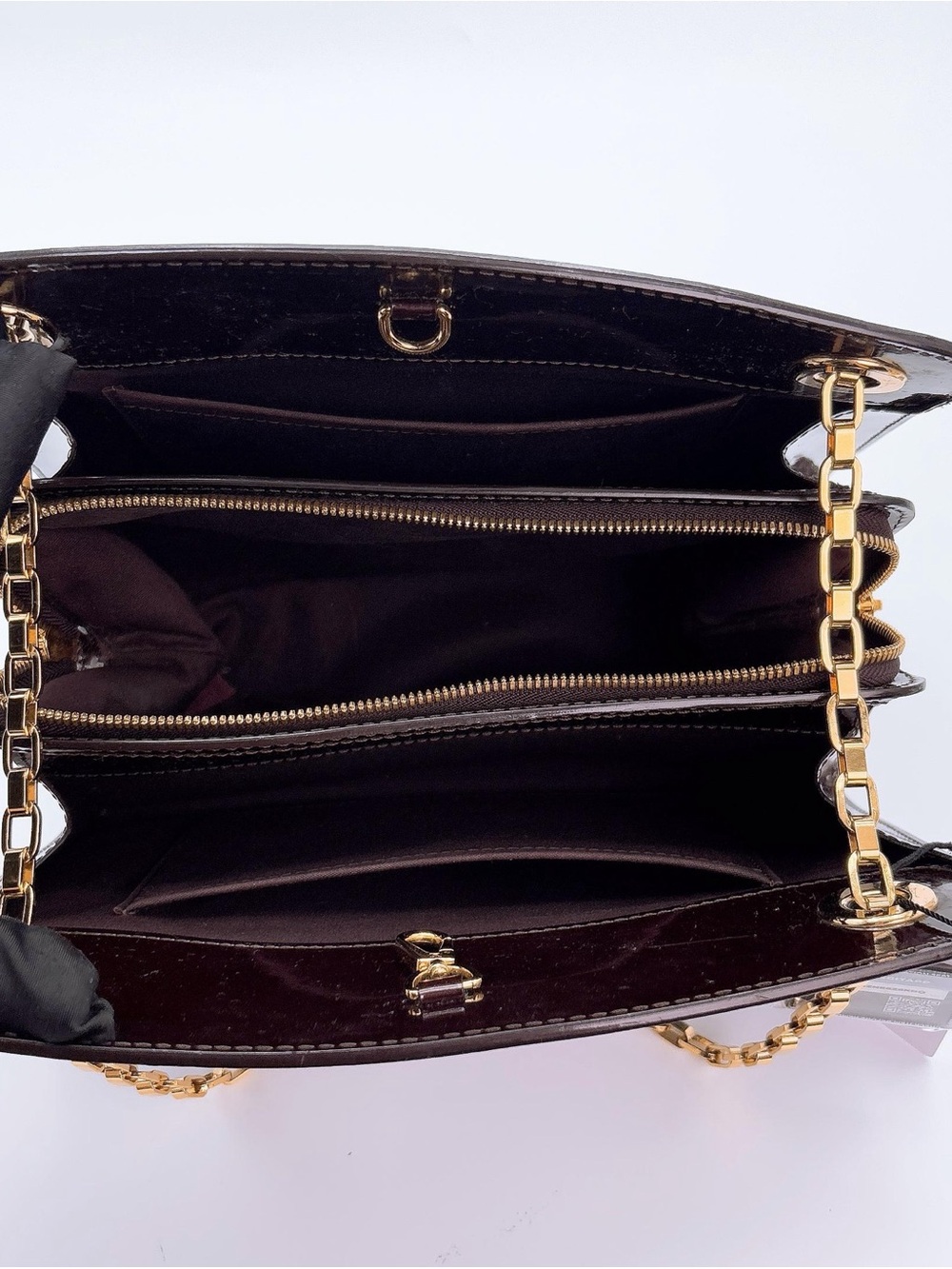 Louis Vuitton Monogram Vernis Amarante Shoulder Bag Gold Chain Authenticated - Picture 3 of 11
